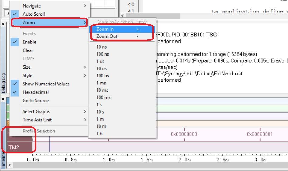 7. Finding the events in the Timeline window, you can measure how much time you have spent in the critical section.