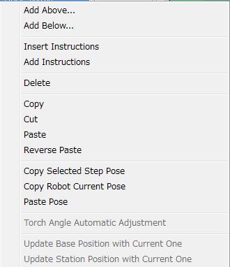 10.3 Right Click Menu Delete Deletes the selected path from the list 10.3.2 Path Content List When an item from the "Path Content" list is selected and the right mouse button is clicked, the associated pop-up menu displays with the following items.