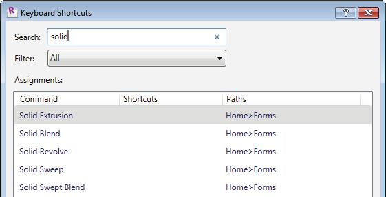 Autodesk Revit 2013 BIM Management: Template and Family Creation 2. In the Keyboard Shortcuts dialog box, use the Search or Filter options to narrow the search, as shown in Figure 1 13.