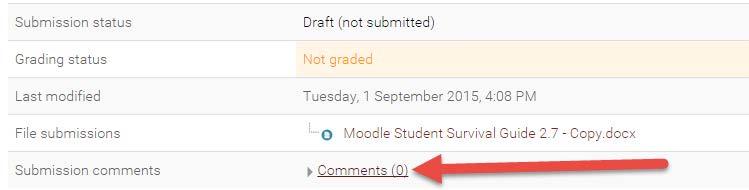 If your instructor has enabled draft mode, your assignment Submission status will be Draft (not submitted) and you will be required to use the Submit assignment button to finish the process.