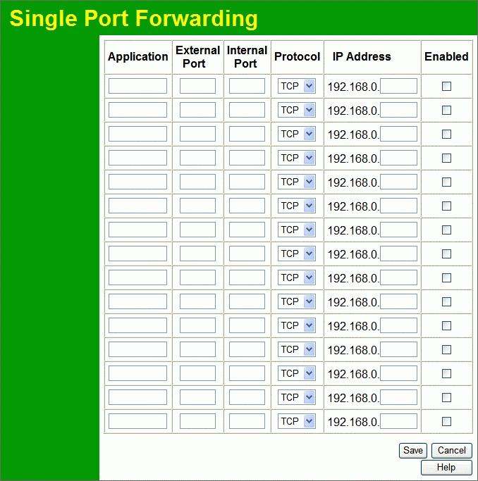 Advanced Features Single Port Forwarding This feature allows you to make Servers on your LAN accessible to Internet users.