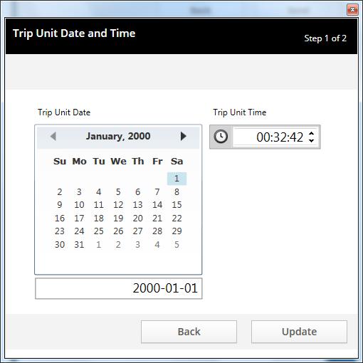 3.3.2 Change Trip Unit Date and Time Figure 16: Change PXR 20/25 Trip Unit s Date and Time The PXR 20/25 trip unit has an internal clock that keeps track of time.