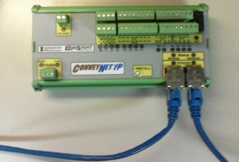 14 ConveyNet I/P User s Guide ETHERNET PORTS Both of these ports are standard RJ-45 jacks conforming to standard Ethernet connection pin-out.