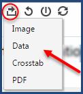 Export You can export a view as an image or PDF. You can also export the data as a crosstab or commaseparated value (.csv).