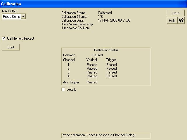 Chapter 2: Calibration To run the self calibration Figure 2-1 Clear this check box before starting calibration Click here to start calibration Calibration Dialog Box 4 Click Start, then follow the