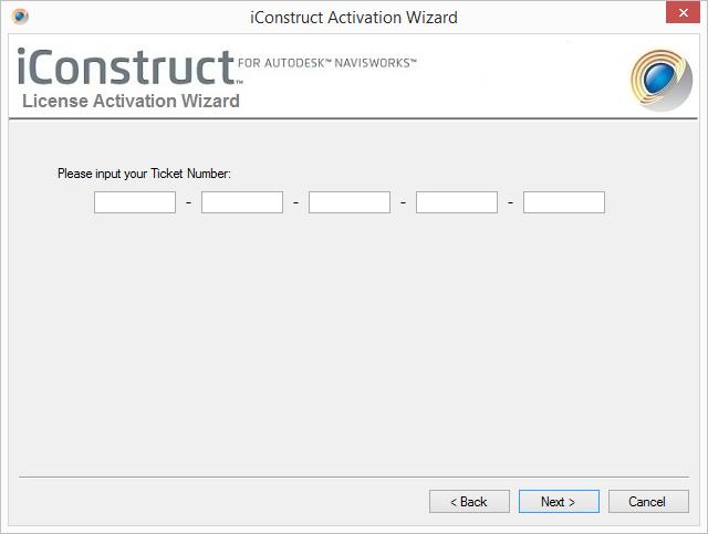 Please make sure that you are connected to internet at this time. The activation wizard contact online activation server and installs iconstruct License on your machine.