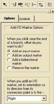 Now an input marker appears in your Schematic Editor. You will have to place the input marker to directly coincide with the terminated end of your wire.