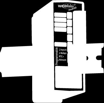 The head of the screws should be about 1/10 inch away from the wall. See Appendix I: Mechanical Information for more details. Figure 2.1a Wall Mounting 2.1.2 DIN-Rail Mounting The WebRelay-Dual can be mounted to a standard (35mm by 7.