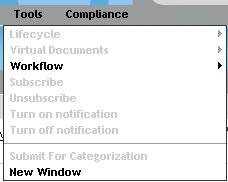 Using Work ows with DCM The default workflows are available in the Document Classes and Business Applications nodes.