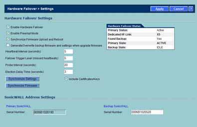 Configuring Hardware Failover Chapter 51: Setting Up Hardware Failover The first task in setting up hardware failover after initial setup is configuring the Hardware Failover>Settings page on the
