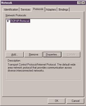 Windows NT 1.From the Start list, highlight Settings and then select Control Panel. 2.Double-click the Network icon in the Control Panel window. 3.