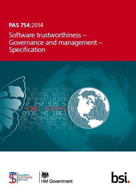 Specification PAS 754:2014 Software Trustworthiness.