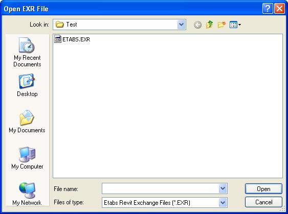 Click the Save button to close the Export ETABS Interchange Revit File dialog box. 6.