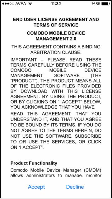 Read the End User License Agreement fully