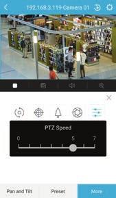 Refer to your PTZ camera manual for more information about PTZ features.