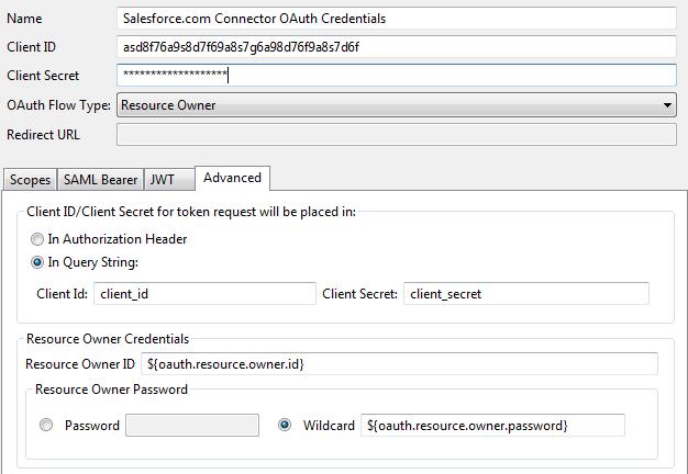 5 Application connectors Configure OAuth client credentials for Salesforce.