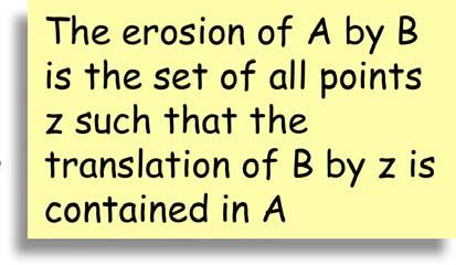 translation of B by z is contained in A In