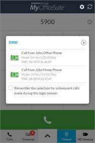 Make a Call using the Dialpad sidebar. Once the phone is selected, the call will begin.