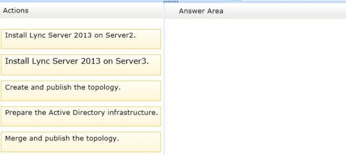 Answer: Note: * You use the Topology Builder Merge wizard to merge topology information.