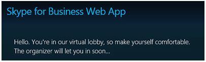 In some cases you may want to join a meeting with Skype for Business Web App even if