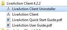 Figure 7: Server Uninstall Wizard Note: The LiveAction Server Data will not be removed by uninstalling the server and the client. Step 8: Uninstall the LiveAction Client.
