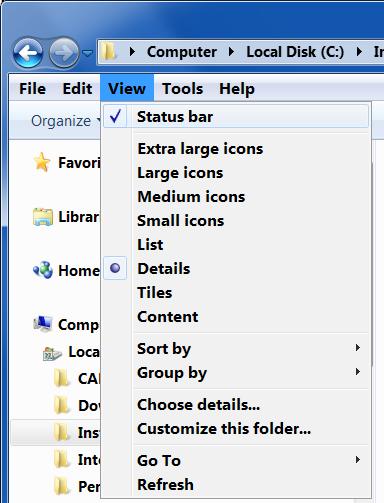 Open Windows 7 Explorer using one of the methods above. The Windows Explorer dialog box provides a number of different viewing options.