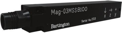 Mag-03 Three-Axis Magnetic Field Sensors Bartington Product Identification Product name Package Noise specification* Range in µt Mag-03 MC= Cylindrical B Basic ±70 MCES = Cylindrical, environmentally