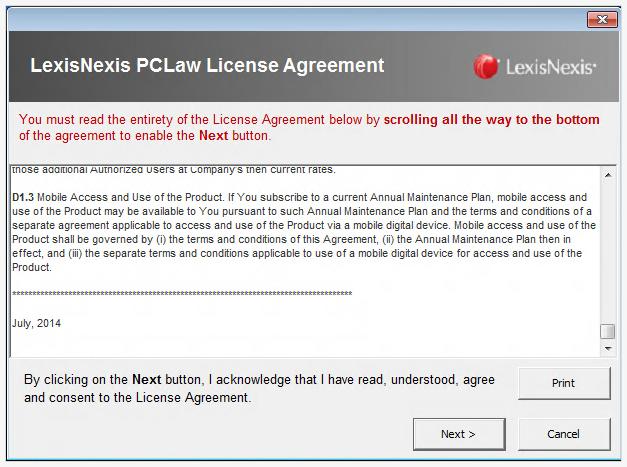 Install the PCLaw software on additional workstations Before you begin: Ensure that you have installed the application on a network server that can be accessed by others Ensure that each workstation