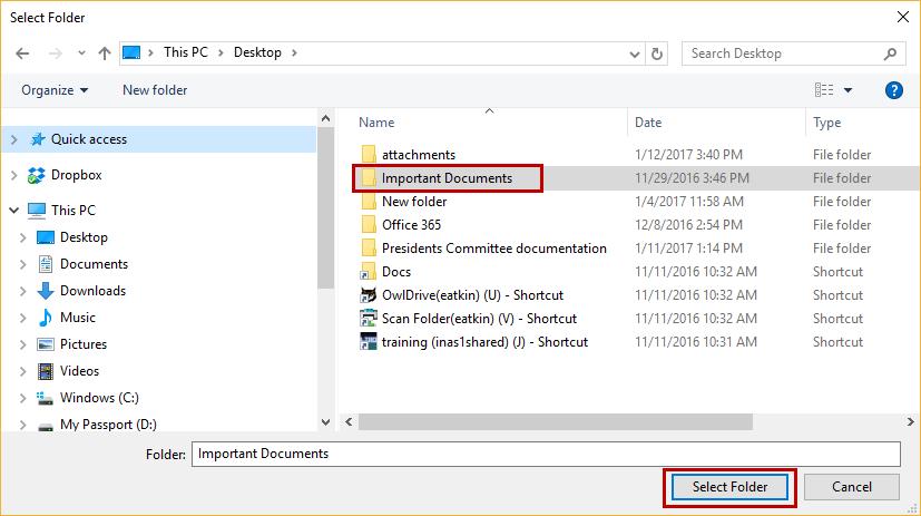 3. The File Explorer will appear. Select the folder from your computer to upload, and click Select Folder. Figure 8 - File Upload 4.