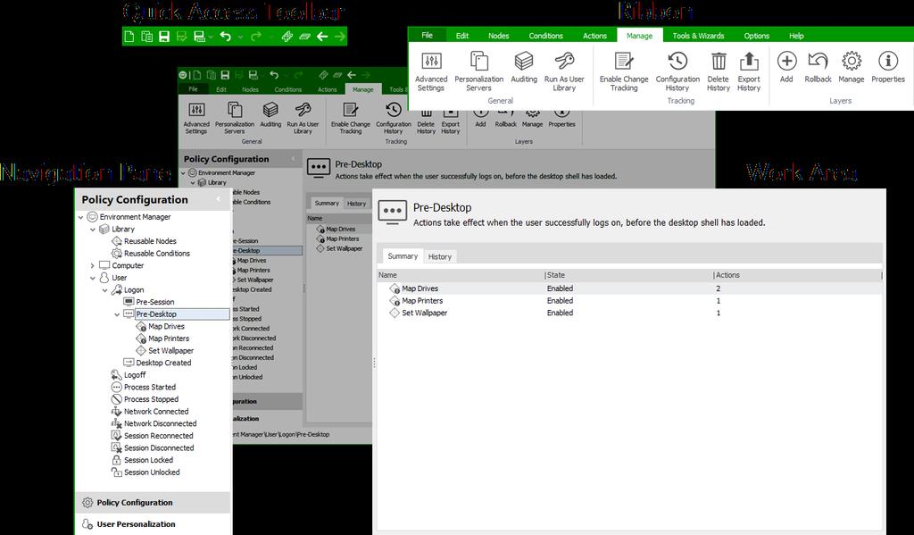 Console The Environment Manager Console launches from the start menu: Start > All Programs > AppSense > Environment Manager > AppSense Environment Manager Console.