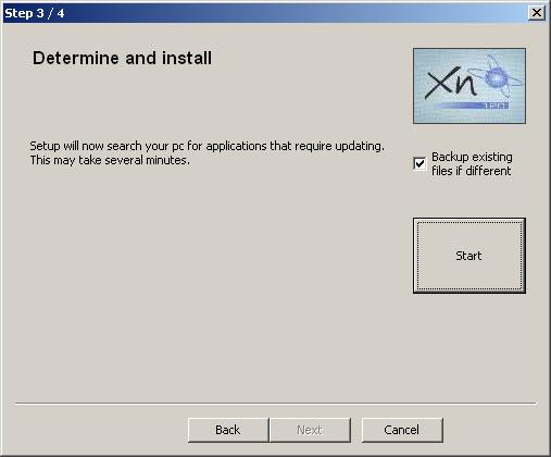 XN120 PC Programming Tool 4. Select Start to begin install. This may take several minutes.