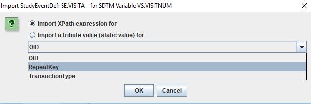 mapping script is generated: And adapt it to: For the SDTM variable VISIT, we