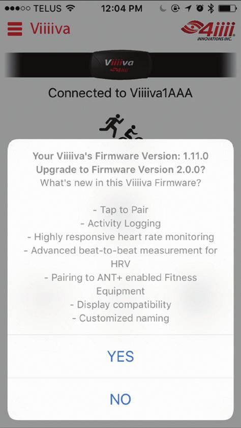 9 UPDATING Viiiiva FIRMWARE Firmware updates are available for Viiiiva that may introduce new features and improvements.