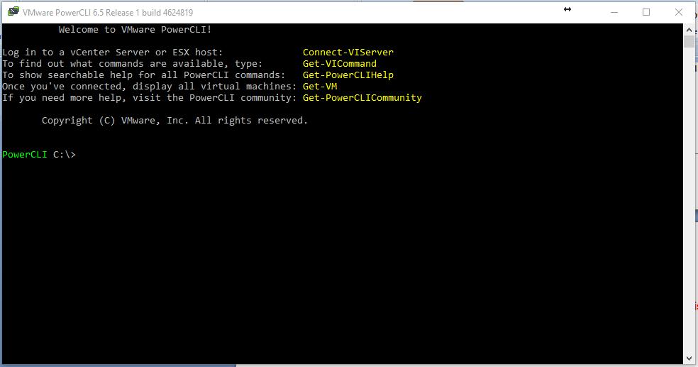 2. Open Powercli Command Line to log into Vcenter or ESXI. a.