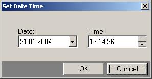 Soft Terminal Manual Device settings Setting the reference time Set Date / Time Click on the symbol Set Date / Time in the toolbar to set up the reference time in the