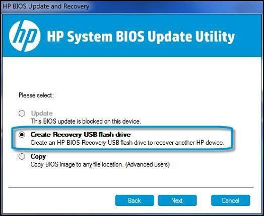 Manual BIOS Crisis Recovery using USB Key / pen drive(in HP_Tools partition) 1.Turn off the computer. 2.Plug the Notebook into a power source using the power adapter. 3.