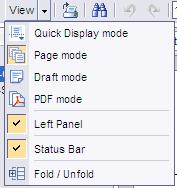 Navigating the ART Reports 1. The toolbar at the top of the report contains many options. (See Figure 21) Figure 21 2. Click on the arrow next to Document to open up your Save as options (1).