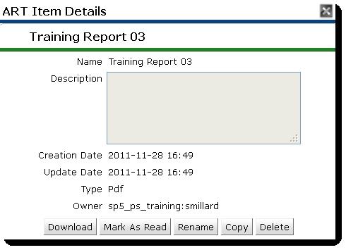 Figure 47 Use the Download button to download the PDF/Excel report.