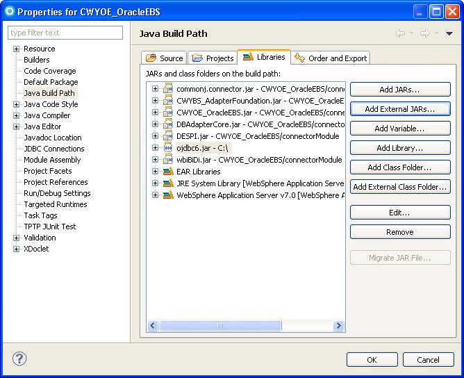 Modify the server connection 1. In the Project Explorer pain in RAD, expand the OracleEBSCustomer project. 2. Expand src -> customer -> CustomerInfoImpl 3. Right-Click on CustomerInfoImpl.