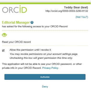 If you do not have an ORCID id yet, you can create an ORCID id via the Register Now link on the ORCID page.