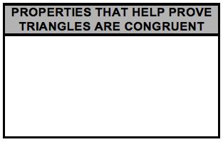 as well as deductive proofs. Use definitions, postulates, and theorems to prove triangles congruent.