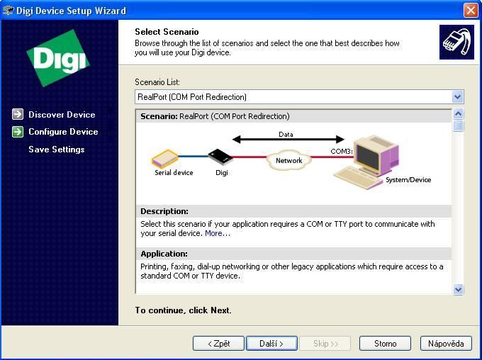 6) In the window Configure RealPort Settings choose Install Digi RealPort on this computer and click Next.