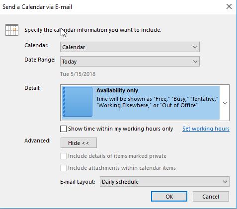 Calendars - Sharing Calendar External Colleague Click on Calendar -> Home -> Email Calendar 1) Choose the calendar 2) Select the Date 3) Select the
