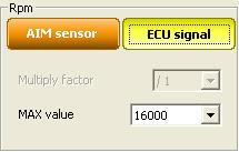 RPM Box: EVO3 1.00 If RPM is sampled from the vehicle ECU, please enable ECU Signal and set RPM max value. Multiply factor is in fact disabled.