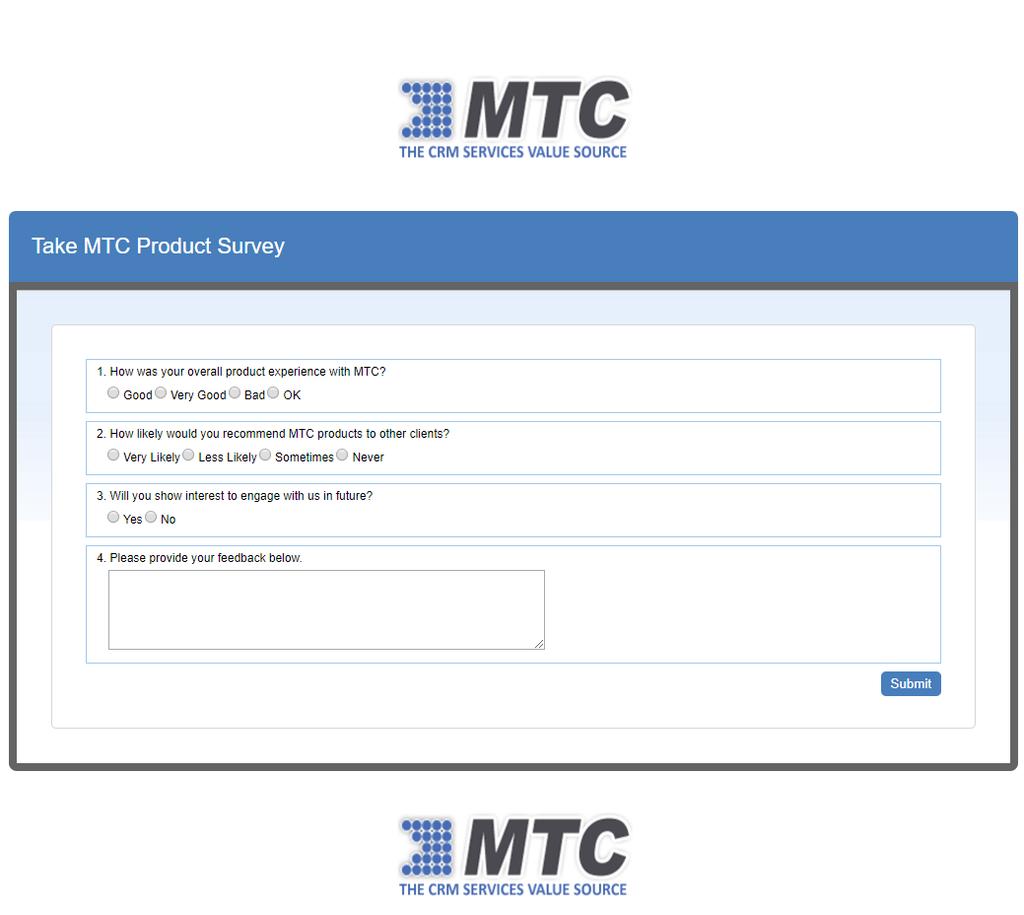 The MTC lg n the header and fter is displayed because while creating the survey frm bth header image and fter image was