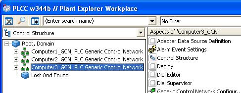 Control Network Setup Section 15 PLC Connect Configure Source Definition Aspects A Source Definition Aspect must be configured for each Control Network object.
