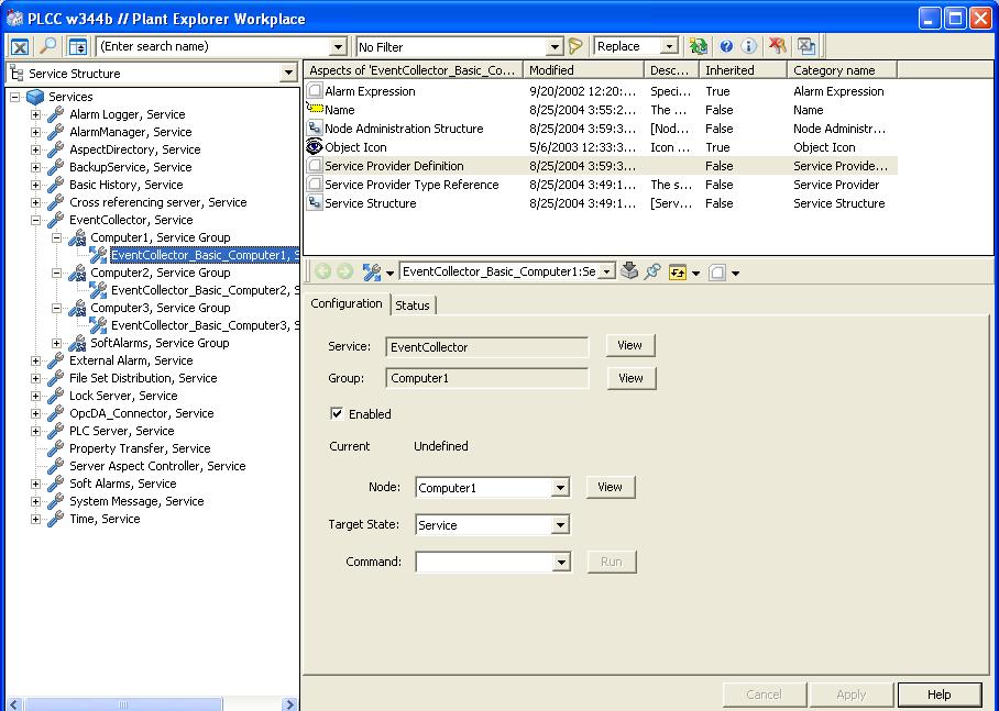 Section 15 PLC Connect Alarm and Event Setup 13. The New Object dialog appears. Select Service Provider, enter a name, and click Create. 14.