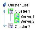 Chapter 2 Functions of Integrated WebManager Manual setting Enter the cluster management IP/actual cluster server IP address and the WebManager port number directly to register the cluster to the