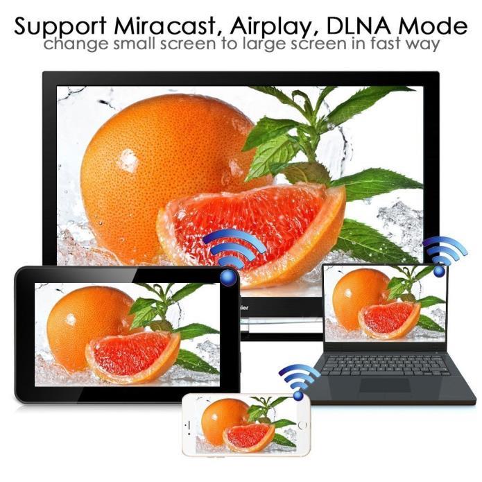 4G WLAN) Support Different Devices WiFi Display Dongle support 4 modes- AirMirror / Miracast / DLNA / Airplay to cast the contents (Video, Game,