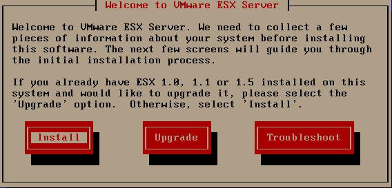C H A P T E R 2 Installing and Configuring ESX Server Continue proceeds with the installation without searching for additional drivers.